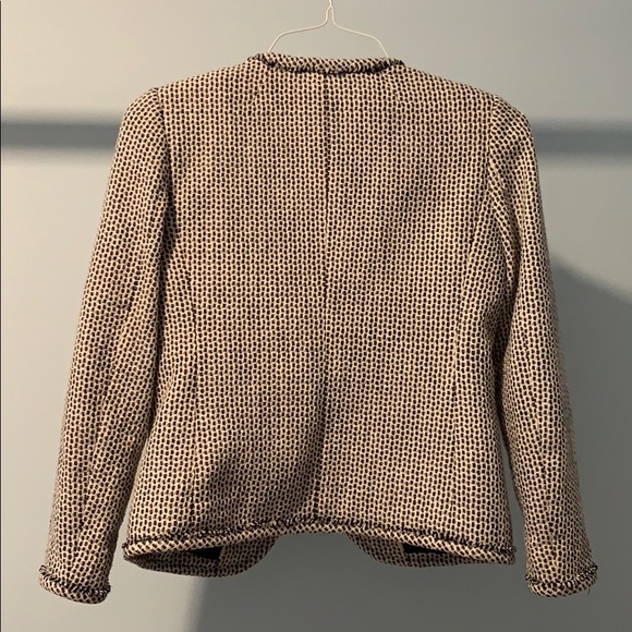 J. Crew Tweed Suit Jacket Size 2 Black and Ivory - Picture 5 of 8